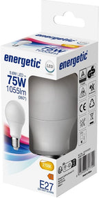 Energetic LED Lamp A60 E27 9.6W 1055lm 2700K 230V - Warm Wit Licht - afbeelding 2
