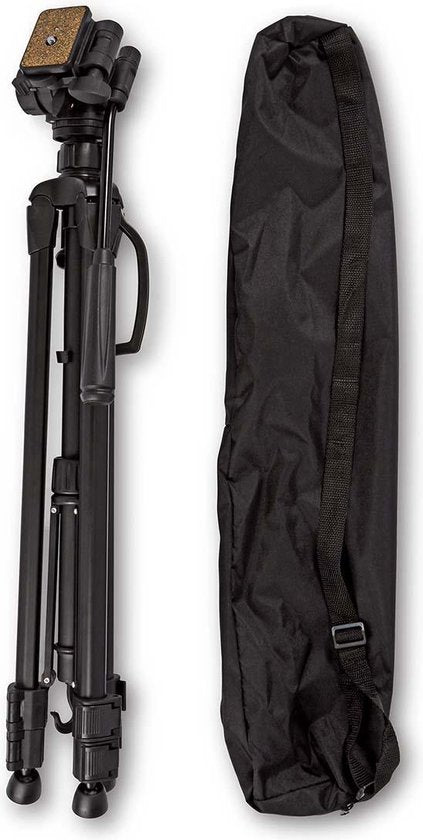 Nedis Statief - Maximaal draagvermogen: 3.0 kg - Minimale werkhoogte: 62.0 cm - Maximale werkhoogte: 158.5 cm - 3 Segmenten - Pan & Tilt - Inclusief reistas - Zelfnivellerende voeten - ABS / Aluminium - afbeelding 9