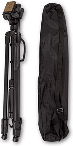 Nedis Statief - Maximaal draagvermogen: 3.0 kg - Minimale werkhoogte: 62.0 cm - Maximale werkhoogte: 158.5 cm - 3 Segmenten - Pan & Tilt - Inclusief reistas - Zelfnivellerende voeten - ABS / Aluminium - afbeelding 9