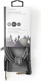 Nedis Mono-Audiokabel - 6,35 Male - 6,35 Male - Vernikkeld - m - Rond - PVC - afbeelding 2