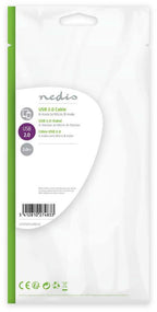 USB-Kabel - USB 2.0 - USB-A Male - USB Micro-B Male - 480 Mbps - Vernikkeld - 2.00 m - Gekruld - PVC - Zwart - Envelop - afbeelding 6