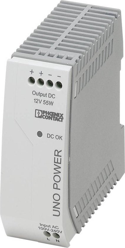 Phoenix Contact UNO-PS/1AC/12DC/55W DIN-rail netvoeding 12 V/DC 4.6 A 55 W 1 x - afbeelding 1