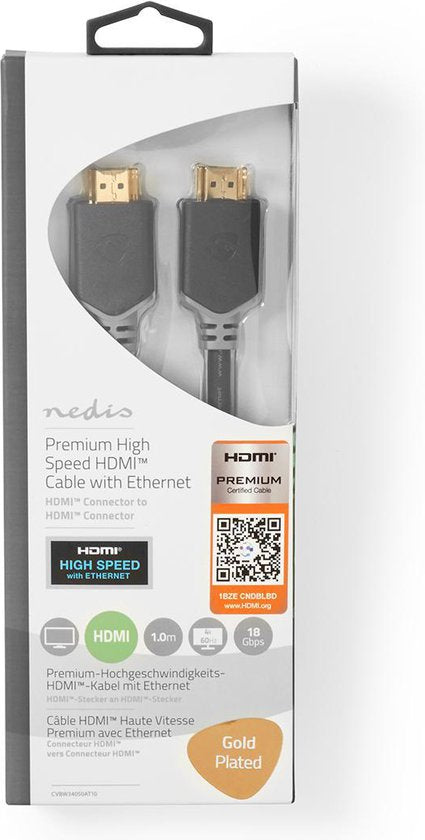 Nedis HDMI kabel versie 2.0 (4K 60Hz HDR) / zwart - meter - afbeelding 56