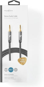 Nedis Stereo-Audiokabel - 3,5 mm Male - 3,5 mm Male - Verguld - 1.00 m - Rond - Antraciet / Gun Metal Grijs - Cover Window Box - afbeelding 12