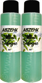 Abzehk Cologne Mint, inhoud 250ml + navulbare spray met trechter (beide Aluminium) - afbeelding 2