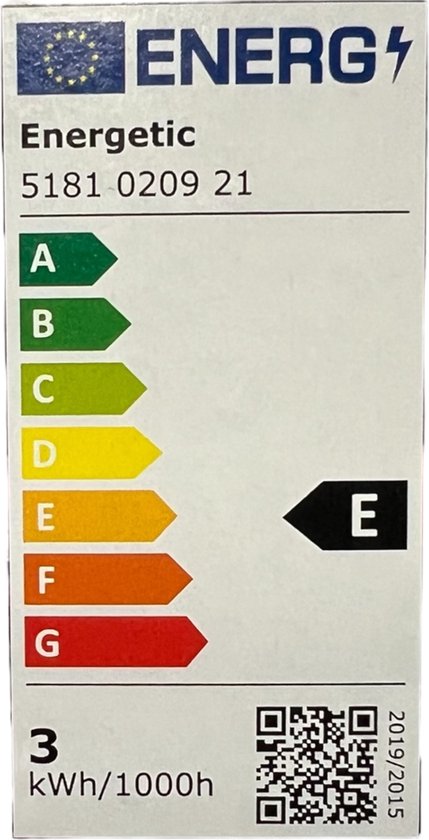 Energetic - LED Bulb A60 - 2,1W - E27 - Milky - afbeelding 2