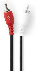 Nedis DIN-Audiokabel - DIN 5-Pins Male - 2x RCA Male - Vernikkeld - 1.00 m - Rond - PVC - Zwart - Label - afbeelding 8
