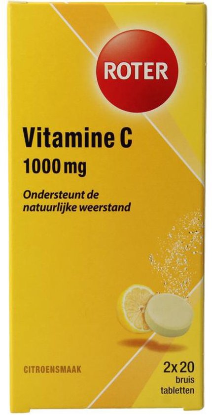 Roter Vitamine C 1000mg bruis - Hoge dosering vitamine C ter ondersteuning van je weerstand - 40 bruistabletten met citroensmaak - afbeelding 16