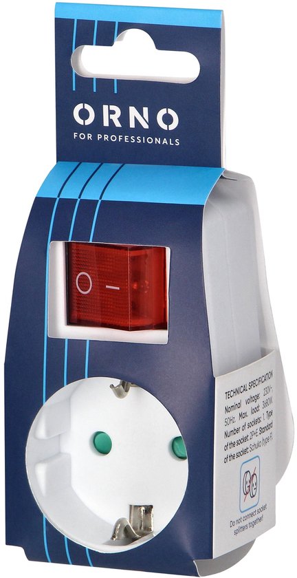 Doorvoerstekker met schakelaar - 2x - Schuko - splitter - verdeelstekker - Wit - afbeelding 10