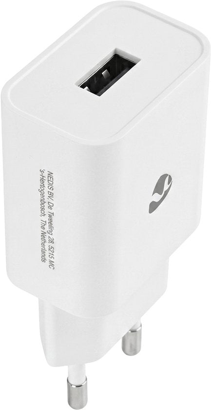 Nedis Oplader - 12 W - 1x 2.4 A - Outputs: 1 - USB-A - Geen Kabel Inbegrepen - Single Voltage Output - Wit - afbeelding 13