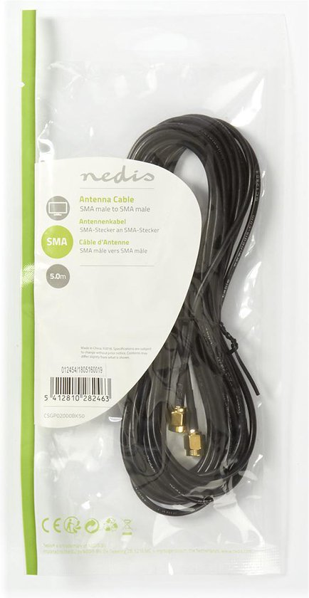 Nedis SMA (m) - SMA (m) kabel - RG-174 / 50 Ohm - meter - afbeelding 10