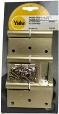 Yale scharnier - 3 stuks Paumellen met Rechte Hoek RECHTS Aluminium Champagne - afbeelding 1