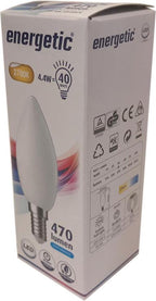 Energetic - LED Kaars C35 - 4,4W - E14 - Mat - afbeelding 3