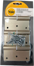 Yale scharnier - 3 stuks Paumellen met Rechte Hoek LINKS Aluminium Champagne - afbeelding 1
