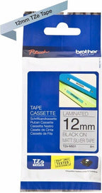 TZ-M931 12mm - black on silver mat - laminated (8m) - afbeelding 9