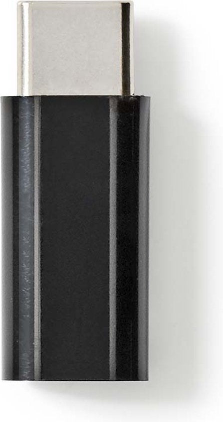 Nedis USB-C Adapter - USB 2.0 - USB-C Male - USB Micro-B Female - 480 Mbps - Rond - Vernikkeld - Zwart - Envelop - afbeelding 11