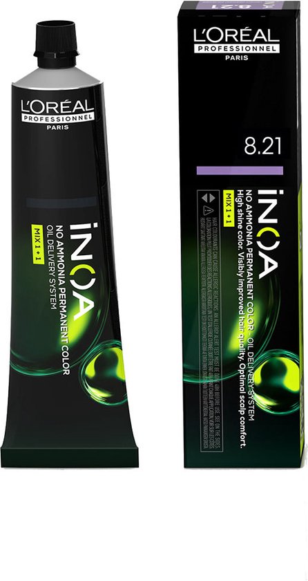 Permanente Kleur L'Oreal Professionnel Paris Inoa Nº 8.21 60 g - afbeelding 1
