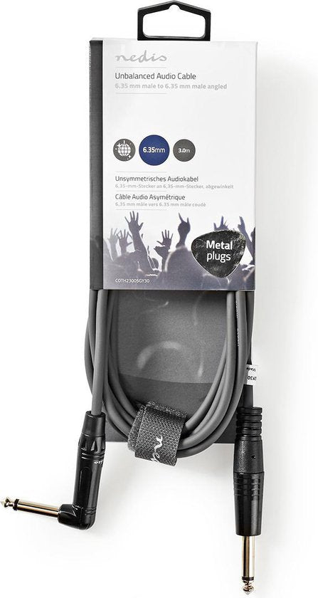 Nedis Mono-Audiokabel - 6,35 Male - 6,35 Male - Vernikkeld - m - Rond - PVC - afbeelding 7