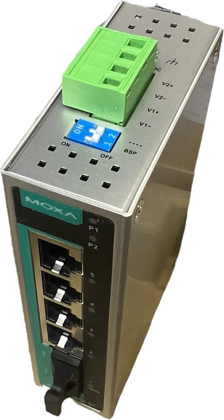 Moxa EDS-205A-M-ST-T netwerk-switch Unmanaged Fast Ethernet (10/100) Zwart, Groen, Zilver - afbeelding 3