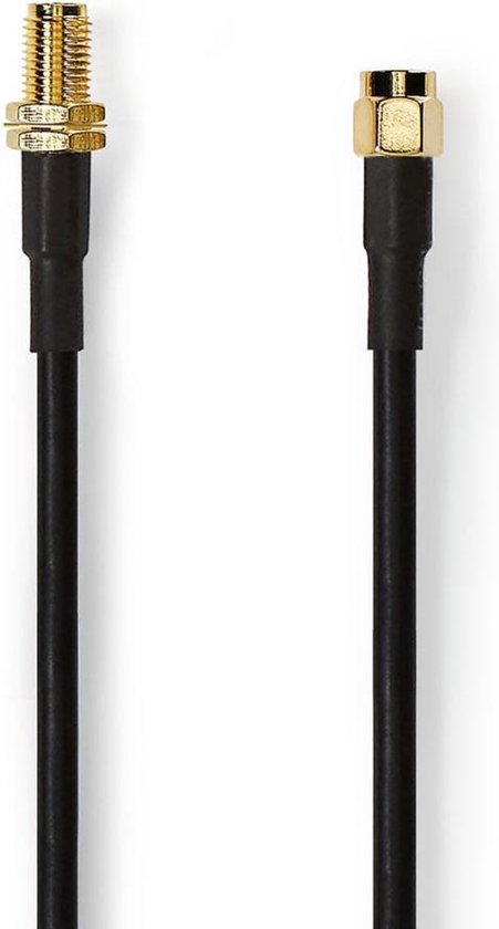 Nedis Antennekabel - SMA Male - SMA Female - Verguld - 50 Ohm - Dubbel Afgeschermd - 10.0 m - Rond - PVC - Zwart - Label - afbeelding 6
