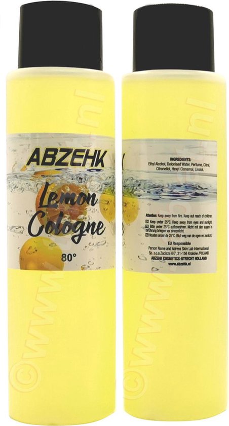 Abzehk Eau de Cologne Lemon - 250ml - afbeelding 3