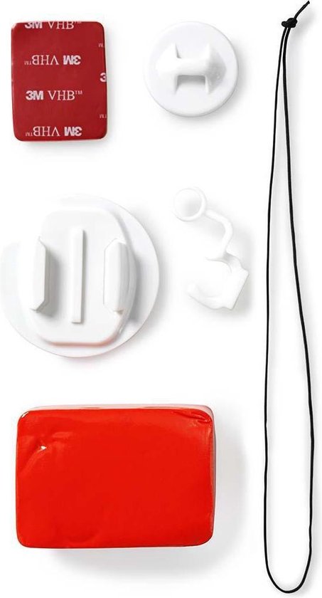 Nedis Actiecamera Bevestigingsset - 12 Stuks - Reiskoffer - Zwart - afbeelding 8