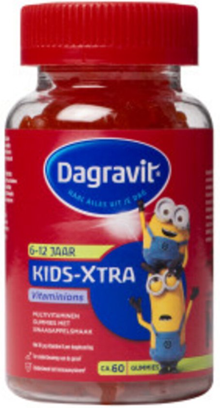 Dagravit Kids-Xtra Vitaminions Multivitaminen 6-12 jaar - 2 x 60 gummies - Voordeelverpakking - afbeelding 1