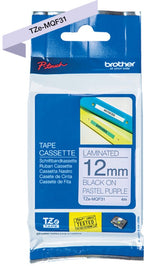 Labeltape pastel Brother TZe, TZ TZe-MQF31 Tapekleur: Pastellila Tekstkleur:Zwart 12 mm 4 m - afbeelding 1