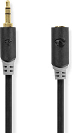 Nedis Stereo-Audiokabel - 3,5 Male - 3,5 Female - Verguld - m - Rond - Antraciet - Doos - afbeelding 7
