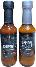 6 x Just BBQ Hot Sauce a 130 gr (3 x Lemon & Chili + 3 x Chipotle ) - afbeelding 2