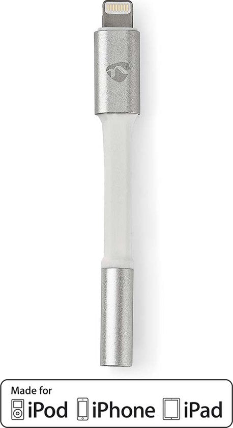 Nedis Lightning-Adapter - Apple Lightning 8-Pins - 3,5 mm Female - Verguld - 0.15 m - Rond - Aluminium - afbeelding 1