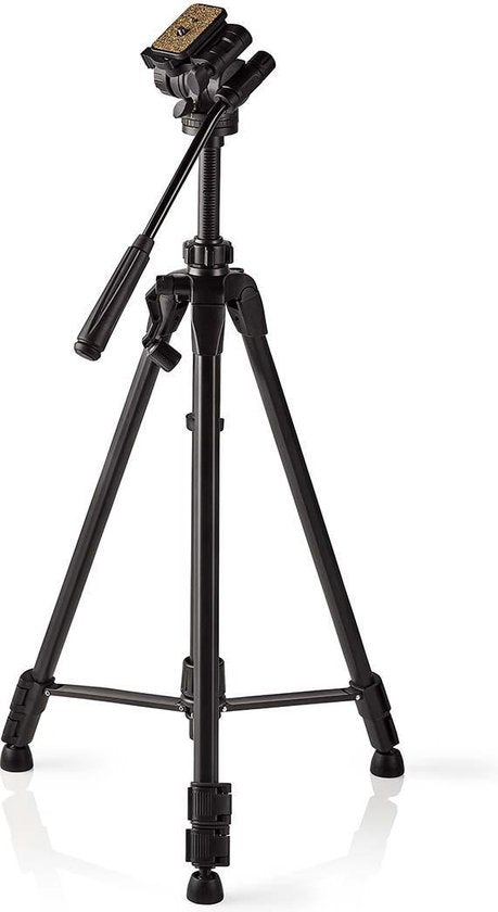 Statief - Maximaal draagvermogen: 2.5 kg - Minimale werkhoogte: 60.5 cm - Maximale werkhoogte: 147.5 cm - 3 Segmenten - Pan & Tilt - Inclusief reistas - Zelfnivellerende voeten - ABS / Aluminium - afbeelding 1