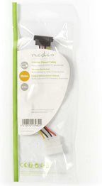 Nedis Interne Voedingskabel - Molex Male - SATA 15-Pins Female - Verguld - 0.15 m - Rond - PVC - Multicolour - Envelop - afbeelding 2