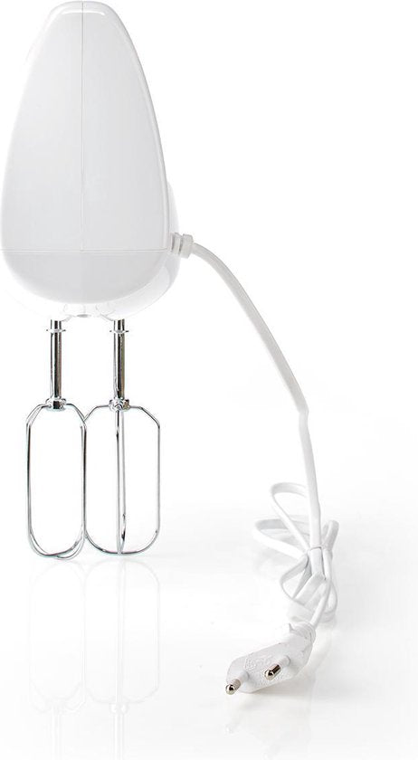 Nedis Handmixer - 200 W - 5-Snelheden - Turbo-functie - 2 Deeghaken / 2 Kloppers - Grijs / Wit - afbeelding 7