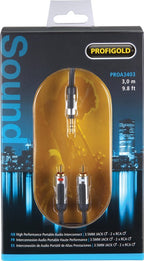 Profigold 3,5mm Jack - Tulp stereo audio kabel - zwart - 3 meter - afbeelding 3