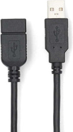 Nedis USB-Kabel - USB 2.0 - USB-A Male - USB-A Female - 480 Mbps - Vernikkeld - 3.00 m - Rond - PVC - Zwart - Label - afbeelding 12