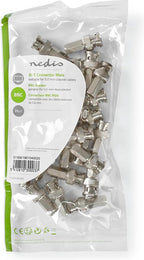 Nedis BNC-Kabelbeschermer - Recht - Female - Vernikkeld - 50 Ohm - Soldeer - Staal - Zilver - 25 Stuks - Polybag - afbeelding 5