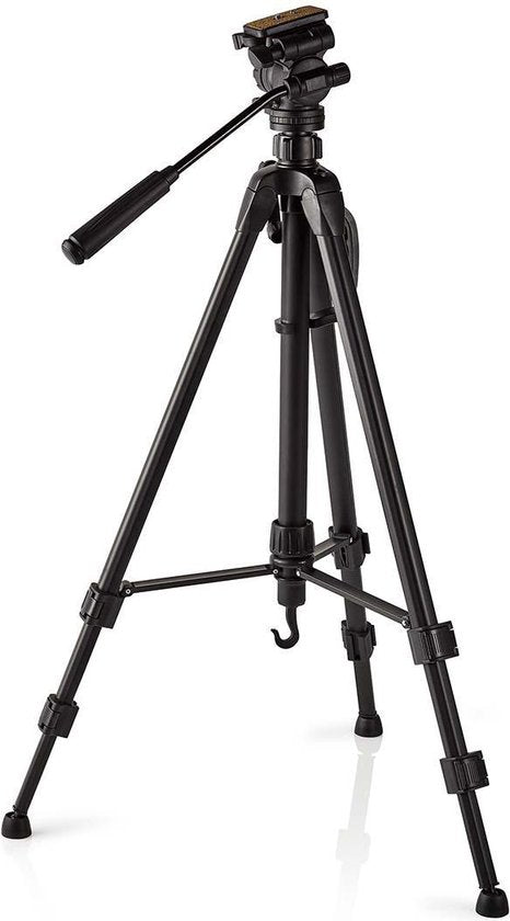 Nedis Statief - Maximaal draagvermogen: 3.0 kg - Minimale werkhoogte: 62.0 cm - Maximale werkhoogte: 158.5 cm - 3 Segmenten - Pan & Tilt - Inclusief reistas - Zelfnivellerende voeten - ABS / Aluminium - afbeelding 3