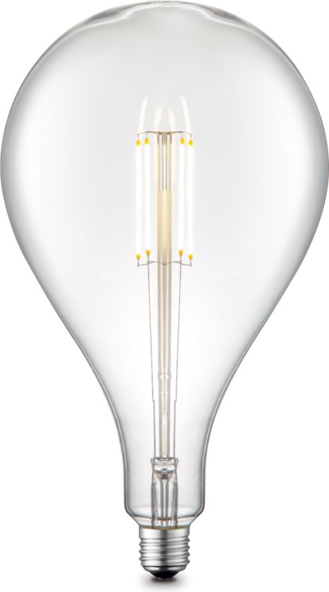 Home Sweet Home - Edison Vintage E27 LED filament lichtbron Carbon - Helder - 16/16/29cm - G160 Ovaal - Retro LED lamp - Dimbaar - 4W 440lm 3000K - - afbeelding 1