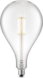 Home Sweet Home - Edison Vintage E27 LED filament lichtbron Carbon - Helder - 16/16/29cm - G160 Ovaal - Retro LED lamp - Dimbaar - 4W 440lm 3000K - - afbeelding 1