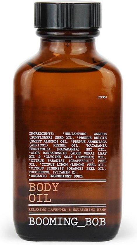 Booming Bob - Lichaamsolie, Relaxing Lavender & Nourishing Hemp – Bio - 89ml - afbeelding 1