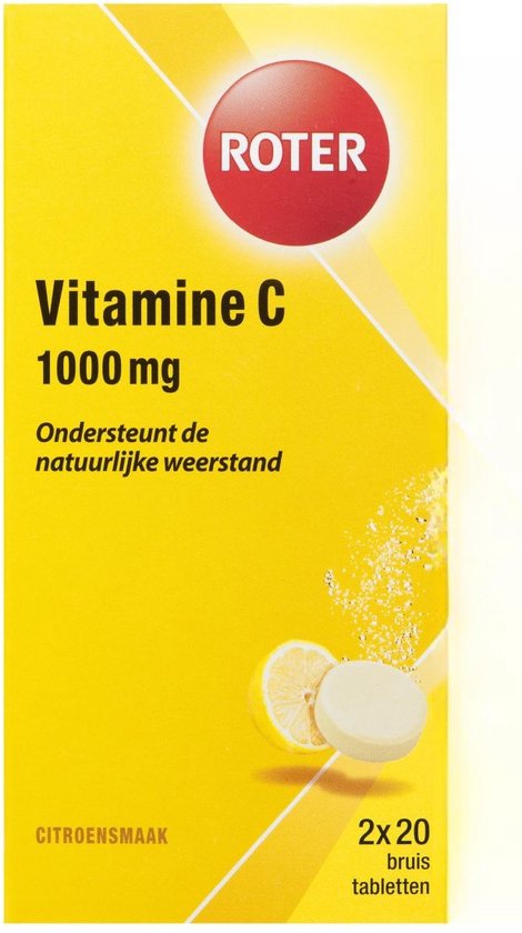 Roter Vitamine C 1000mg bruis - Hoge dosering vitamine C ter ondersteuning van je weerstand - 40 bruistabletten met citroensmaak - afbeelding 20