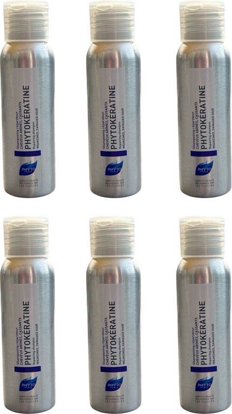 Phyto Paris Phytokératine Repairing shampoo Weakend, Damaged Hair 50ml x 6 - afbeelding 1