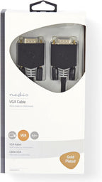 Nedis VGA-Kabel - VGA Male - VGA Male - Verguld - Maximale resolutie: 1920x1200 - 5.00 m - Rond - ABS - Antraciet - Window Box - afbeelding 2