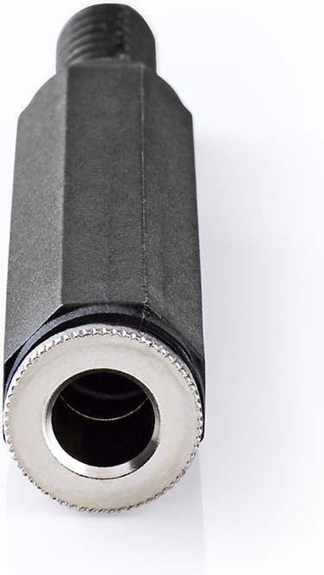 Nedis 6,35 mm Audioconnector - Recht - Female - Vernikkeld - Soldeer - Diameter kabelinvoer: 6.0 mm - Polyvinylchloride (PVC) - Zwart - Polybag - 25 Stuks - afbeelding 2