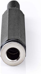 Nedis 6,35 mm Audioconnector - Recht - Female - Vernikkeld - Soldeer - Diameter kabelinvoer: 6.0 mm - Polyvinylchloride (PVC) - Zwart - Polybag - 25 Stuks - afbeelding 2