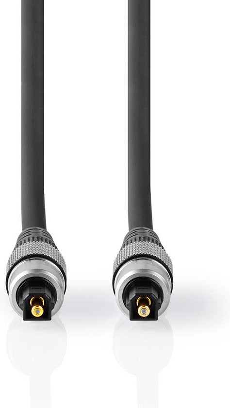 Nedis Optische Audiokabel - TosLink Male - TosLink Male - m - Rond - PVC - Antraciet - Doos - afbeelding 1