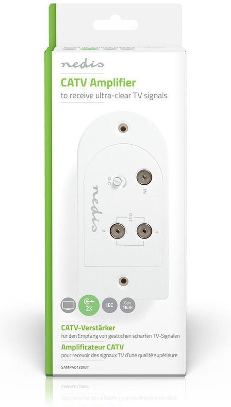 Nedis CATV-Versterker | Versterking: dB | - MHz | Outputs: | Versterkingsregelaar | Wit - afbeelding 4