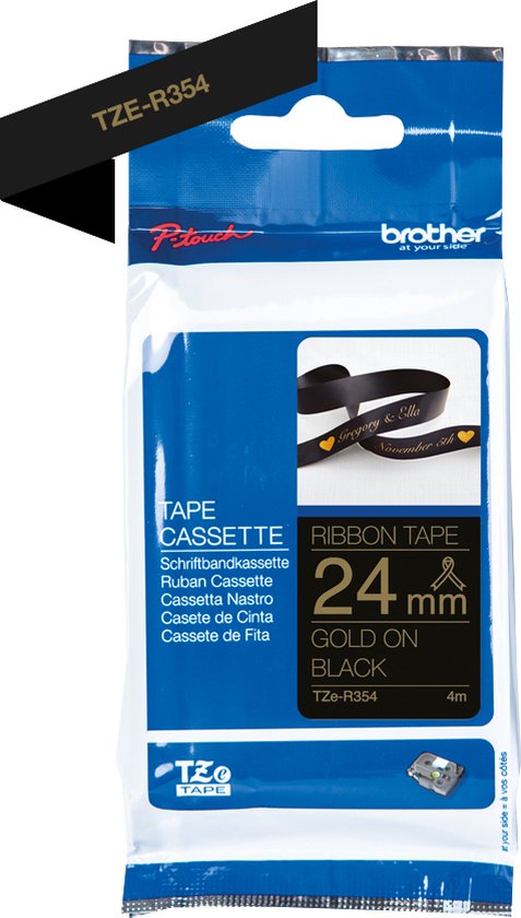 Brother TZE-R354 printerlint 24 mm Goud - afbeelding 4