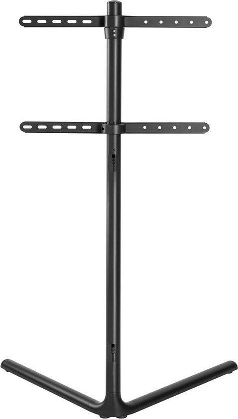 Nedis TV Vloerstandaard - 49 - 70 " - Maximaal schermgewicht: 40 kg - V-shape Design - Anti-omval-riem - Snap-lock - Aluminium / Staal - Zwart - afbeelding 2